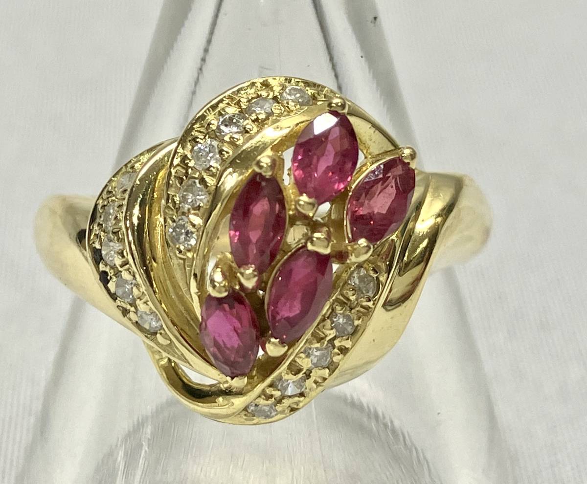 お歳暮・冬ギフト特集 - おとなの週末お取り寄せ倶楽部 リング ダイヤ0.20ct K18 17号 ピンク ストーンリング マーキーズ 5.7g その他