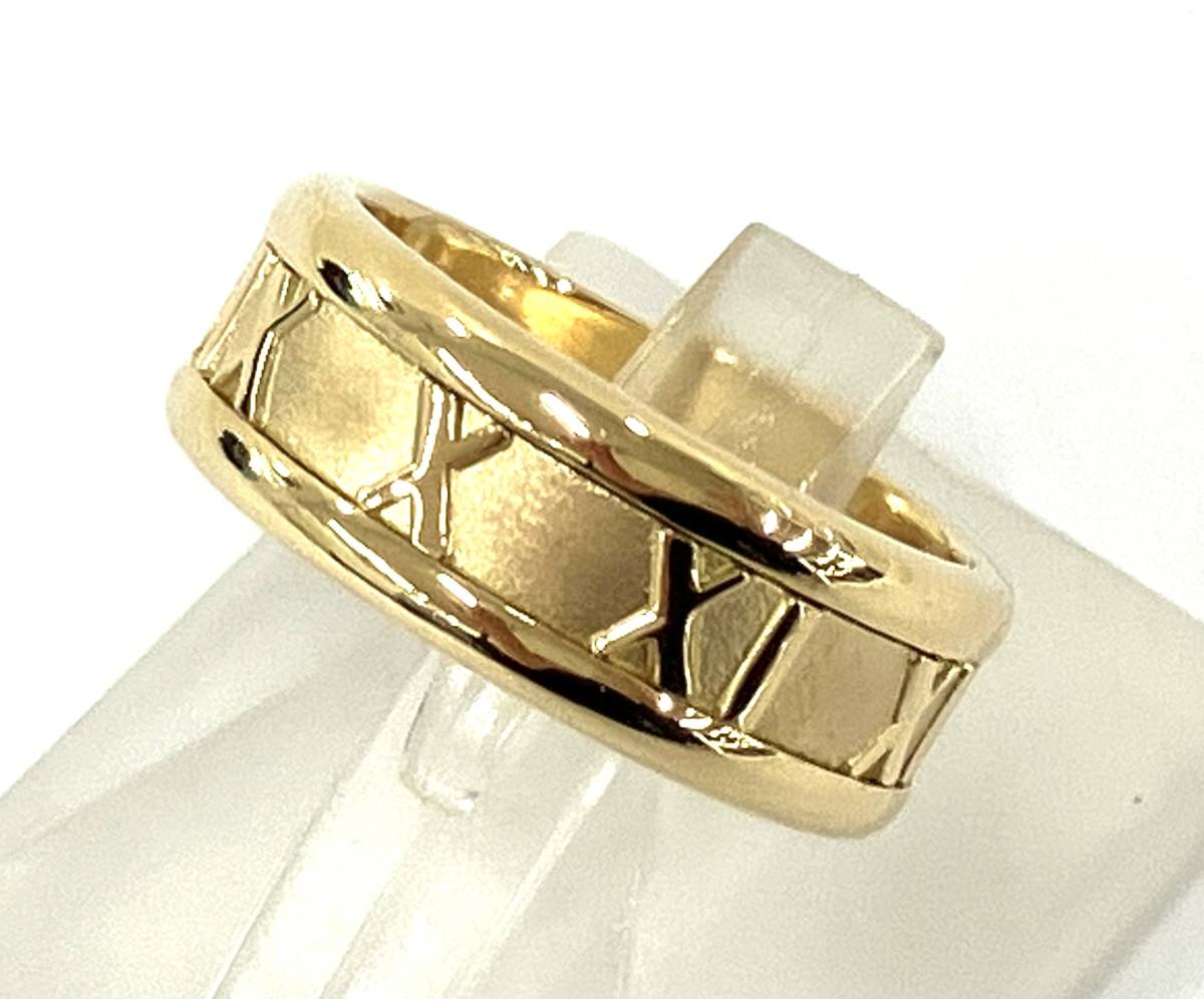 早割切符 18金 K18 ティファニー TIFFANY&Co. 10号 アトラス 8.4g イエローゴールド