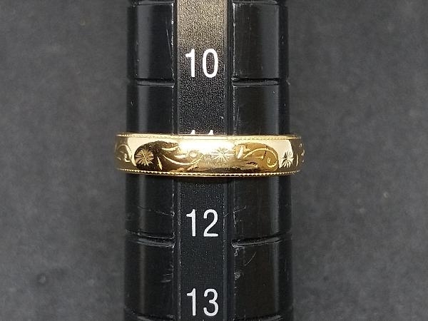 K18 18金 YG デザイン リング 指輪 イエローゴールド 3.5g #11 店舗受取可の画像7