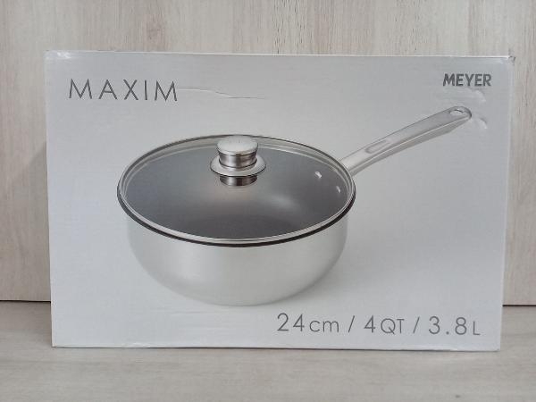 MEYERma year maxi mSS глубокий хлеб 24cm 3.8L крышка имеется кастрюля с одной ручкой кухня газ IH соответствует MXS-CP24F