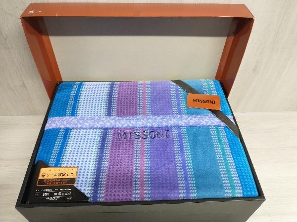MISSONI ミッソーニ 毛布 寝具 綿毛布 シングルサイズ 140cm×200cm 綿100% 日本製 店舗受取可_画像1