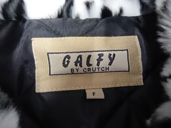 GALFY BY CRUTCHE ガルフィー ク ラッチ ファー ジャケット ダルメシアン柄 ホワイト フリーサイズ_画像3