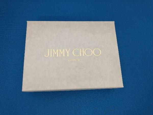 通年 JIMMY CHOO ジミーチュウ 二つ折り財布 ローレンス スター レザー エンボスター コンパクトジップ ブラック_画像9