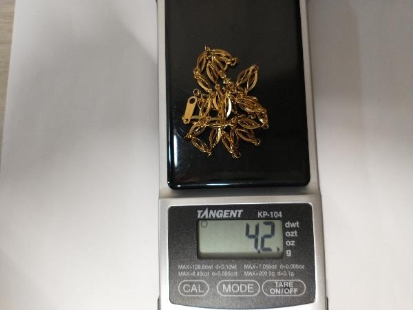 K18 ゴールド 全長約40cm 総重量約4.2g デザインチェーン ネックレスの画像9
