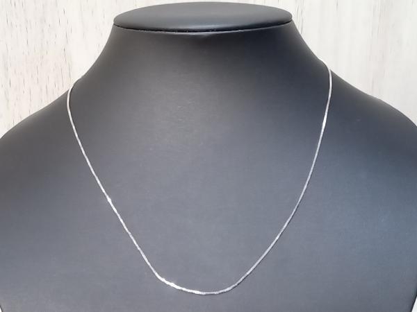 【テレビで話題】 SALE!【シンプル】K18/45㎝/2.4g ホワイトゴールド ネックレス ホワイトゴールド
