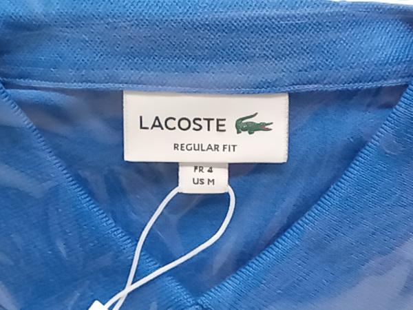 美品 LACOSTE ラコステ ブルー PH5522J-99 レギュラーフィット ストレッチ パリブルー 半袖 新品タグ付きの画像3