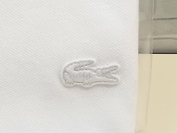 美品 LACOSTE ラコステ ホワイト PH5522J-99 レギュラーフィット ストレッチ パリポロシャツ 半袖 新品タグ付きの画像2