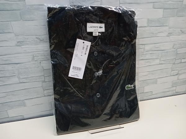 美品 LACOSTE ラコステ ブラック PH7937J-99 スリムフィットソリッドポロシャツ 半袖 新品タグ付きの画像1