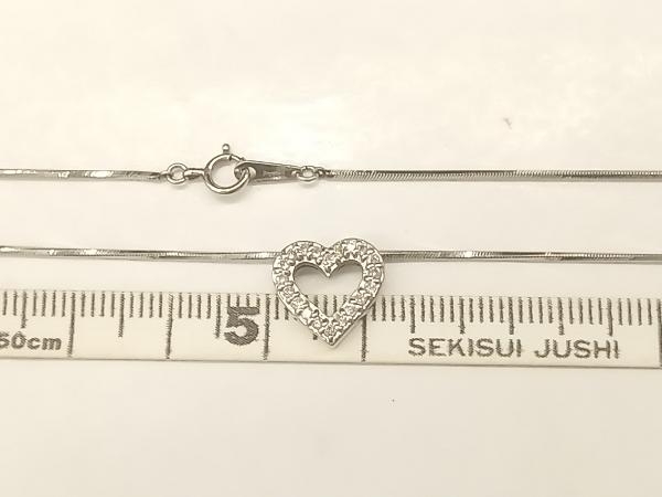 Pt850／Pt900 プラチナ 41cm D0.20ct 5.58g ネックレス アクセサリー