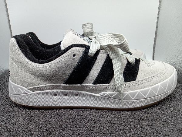 【箱付き】adidas アディダス スニーカー GY2091 スウェード サイズ26.5cm オフホワイト×ブラック 白系 黒_画像4