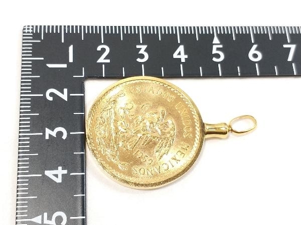 K18 K21.6 ゴールド アステカ 金貨 コイン 20ペソ 1959 ペンダント ネックレス トップ_画像8