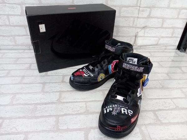 NIKE × Supreme AQ8017-001 Air Force 1 Mid 07 ナイキ シュプリーム メンズ 27.5cm スニーカー ハイカット 箱付き 鑑定済み_画像1