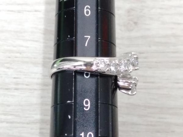 【新品仕上げ済】 Pt900 ダイヤモンド 1.0ct リング 約8号 7.8g