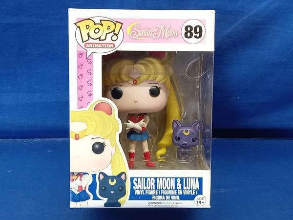 鴨079 Funko POP！ANIMATION 89 SAILOR MOON & LUNA ファンコ ポップ セーラームーン ルナ フィギュア_画像1