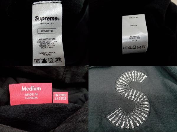 Supreme シュプリーム 20AW S Logo Hooded Sweatshirt パーカー Mサイズ ブラック 店舗受取可_画像6