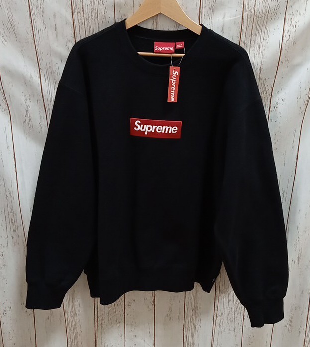 【2024年】お歳暮ギフト Supreme タグ付き 22AW Box Logo Crewneck ブラック スウェット スウェット