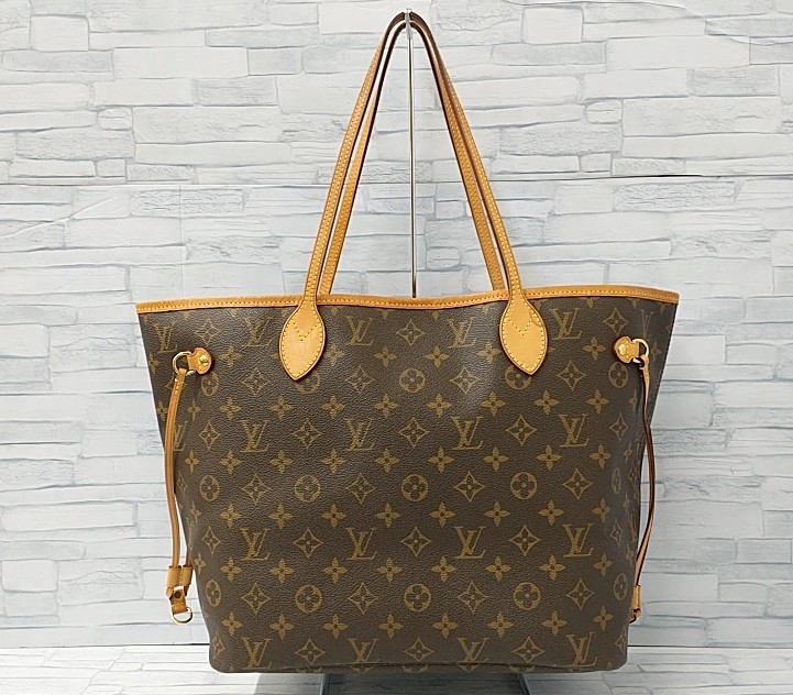 ルイヴィトン LOUIS VUITTON モノグラム ネヴァーフルMM M40156 トートバッグ ハンド ブラウン系 ゴールド金具 レディース 保存袋 鑑定書付_画像1