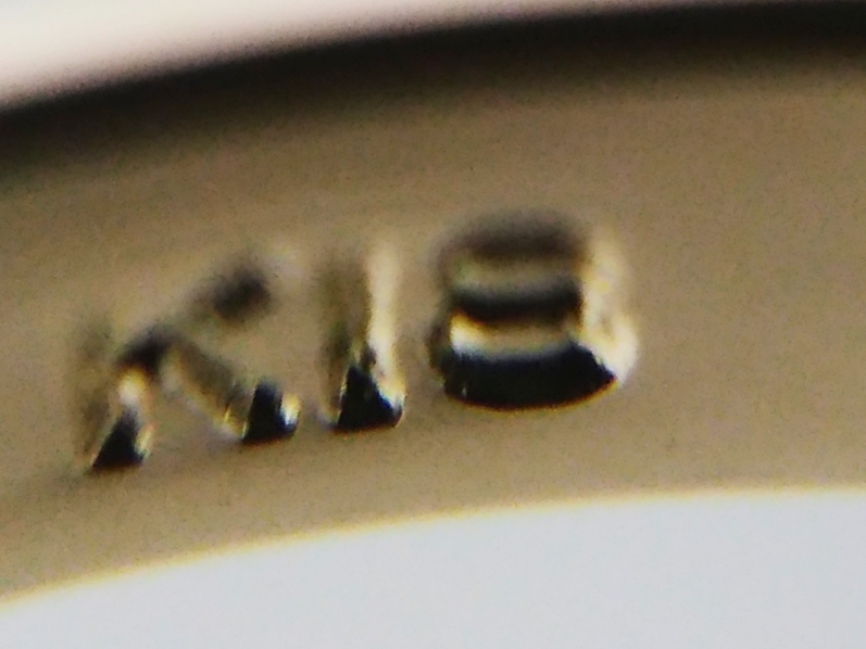 K18 750 10.5号 3連 3.8g リング