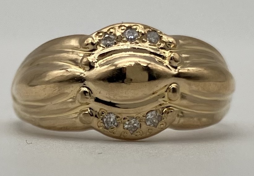 K18 14号 ダイヤ0.06ct 2.9g ゴールド 18金 ダイヤモンド リング 指輪 品物のみ