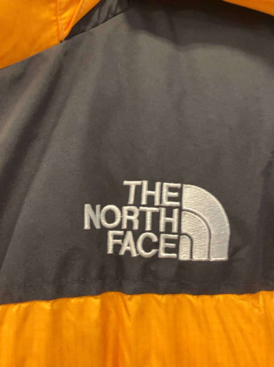 THE NORTH FACE ザ　ノース　フェイス イエローND-1033 ダウン100％　ナイロン ダウンジャケット刺繍ロゴ　サイズXL_画像3
