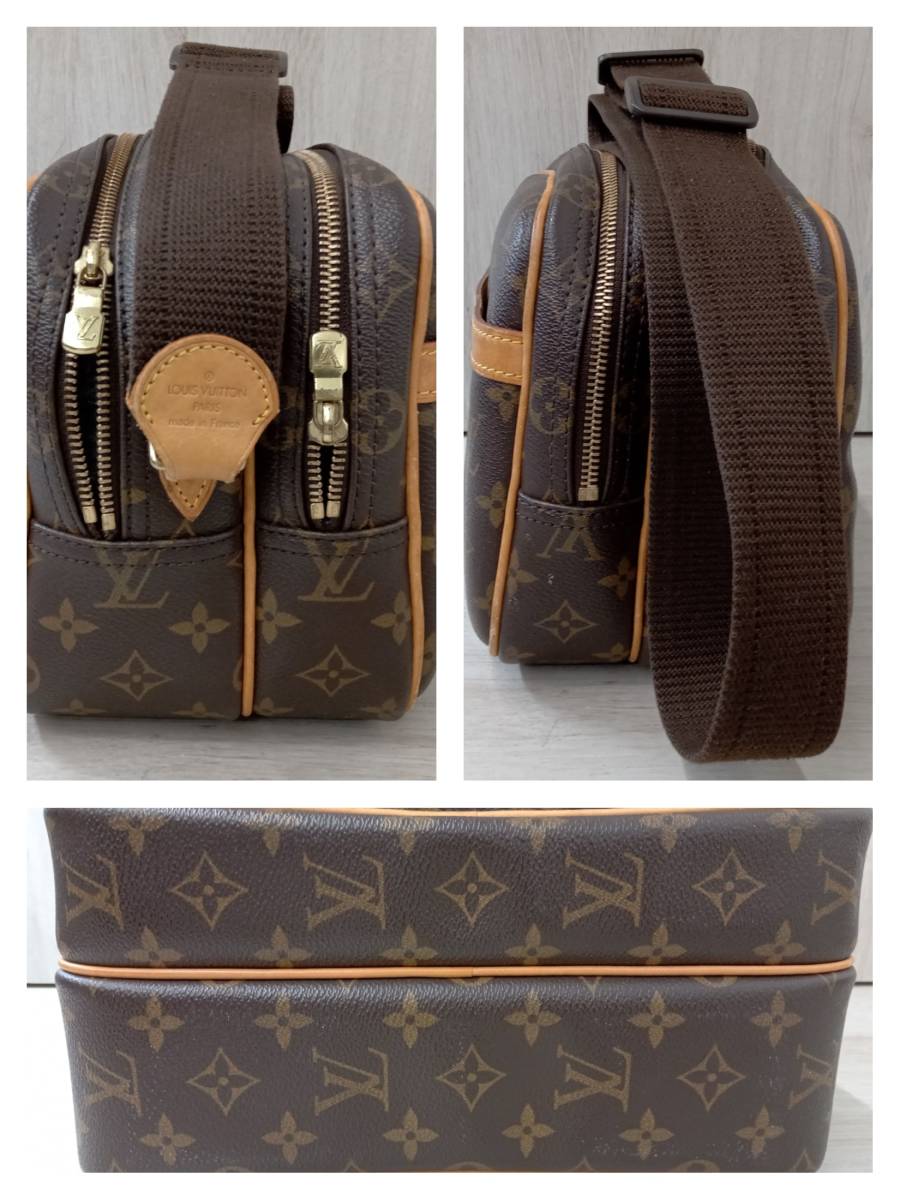 AI鑑定済 LOUIS VUITTON ルイ・ヴィトン モノグラム M45254 リポーターPM ブラウン ショルダーバッグ メンズバッグ 保存袋付 店舗受取可_画像3