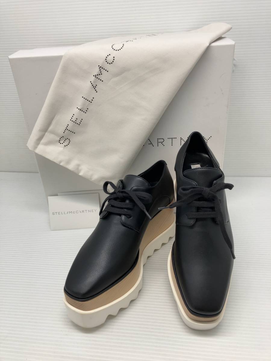 ★ 箱付き STELLA McCARTNEY ステラマッカートニー 厚底スニーカー ローファー エリスブリットELYSE 363997 EU34.5 ブラック系 通年