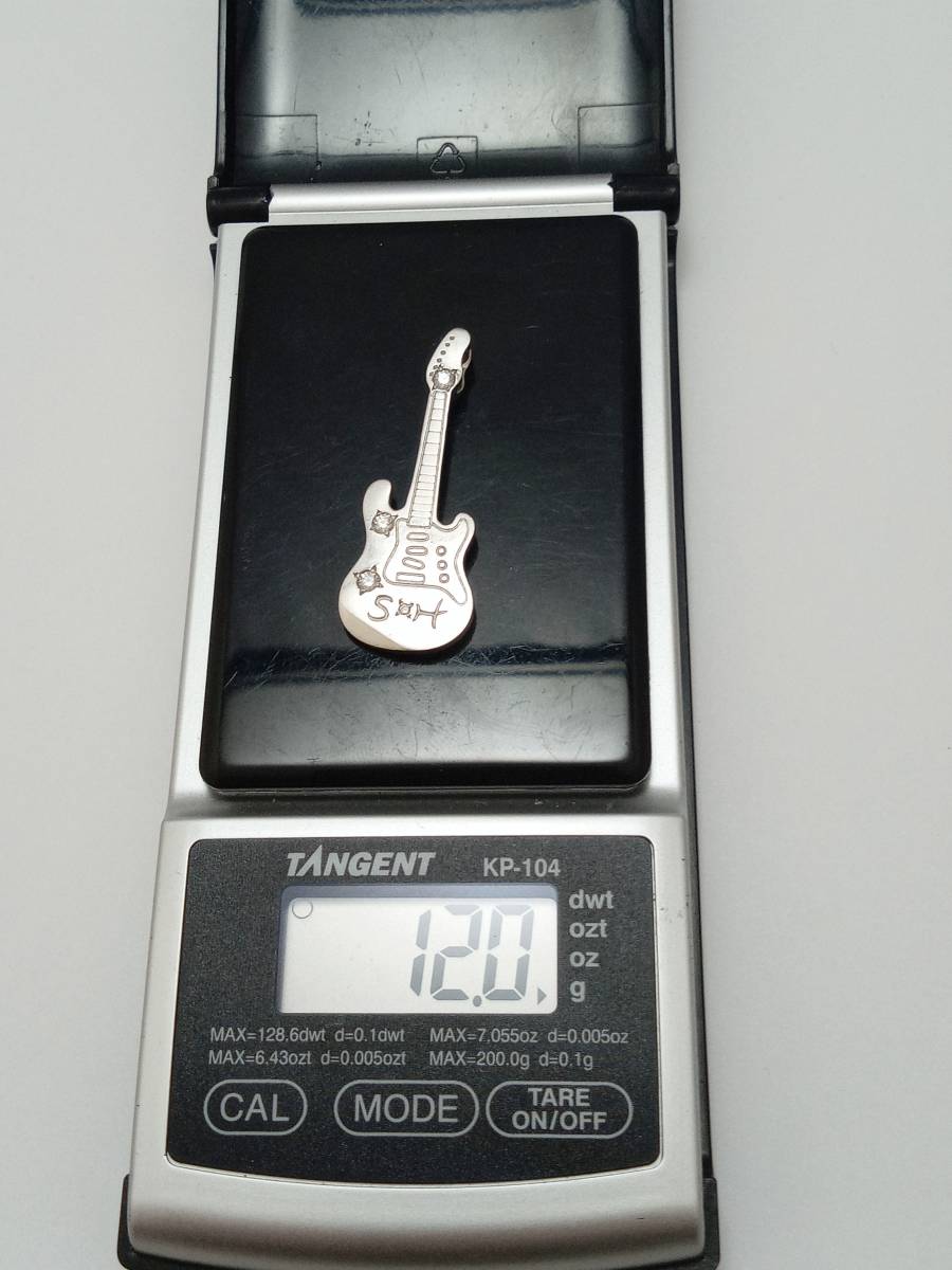 Pt900トップ ダイヤ付 エレキギター 約12.0g 店舗受取可_画像4