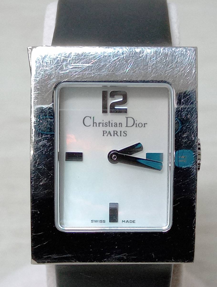 Christian Dior　クリスチャン・ディオール　D78-109 クォーツ　電池式　ホワイトシェル文字盤　店舗受取可_画像1