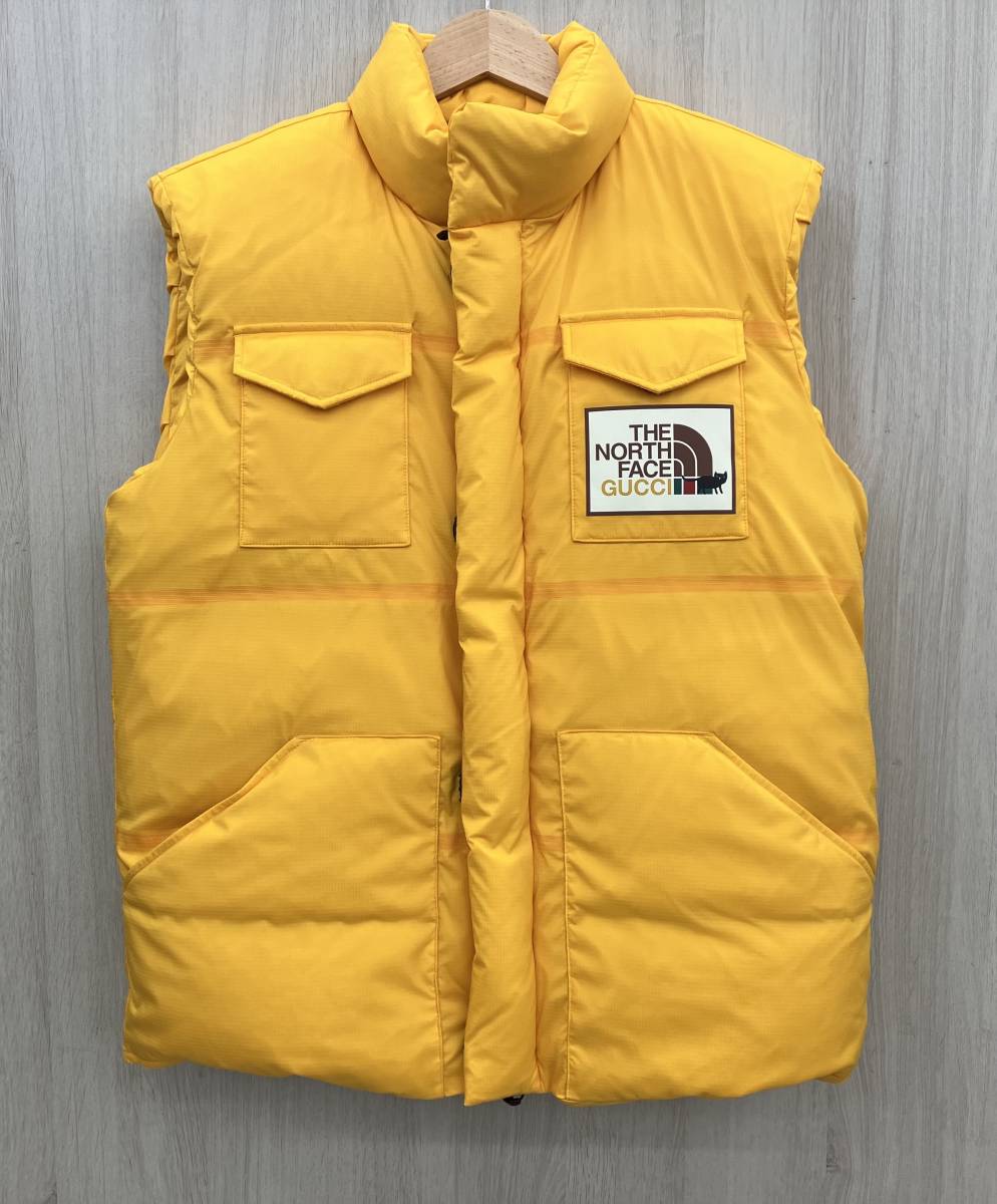 GUCCI グッチ 663761 THE NORTH FACE ザ・ノース・フェイス コラボ ダウンベスト イエロー XS