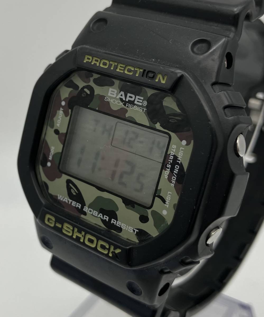 CASIO カシオ G-SHOCK DW-5600VT BAPE 限定 腕時計 カモフラ 本体のみ ★使用感有