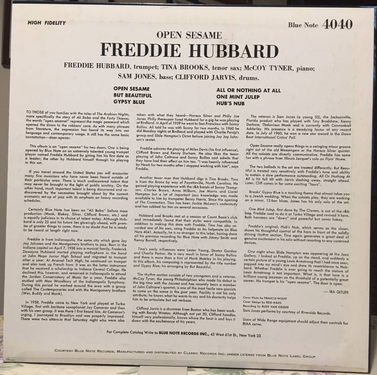Freddie Hubbard(フレディ・ハバード) OPEN SESAME、&Mulgrew Miller KEYS TO THE CITY のLP2枚_画像8