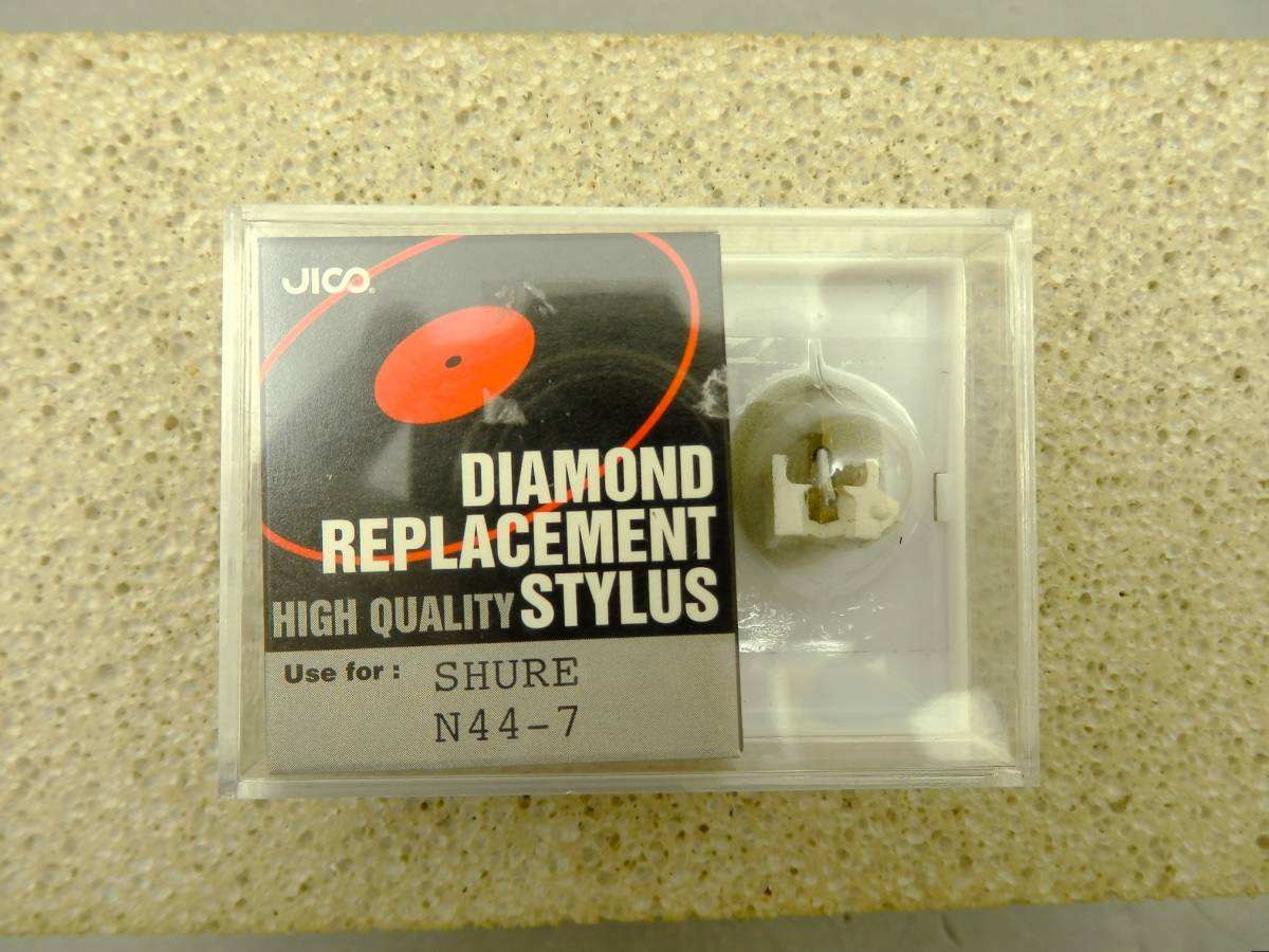JICO DIAMOND REPLACEMENT STYLUS SHURE N44-7 レコード針 約18.6g 現状品 売り切り_画像1