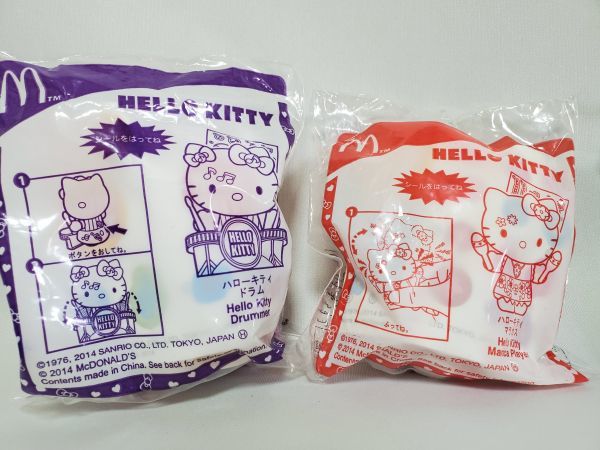 2014 サンリオ ハローキティ キティ マクドナルド コラボ 限定 ハッピーセット ミールトイ おもちゃ ミュージシャン コンプリートセット_画像4