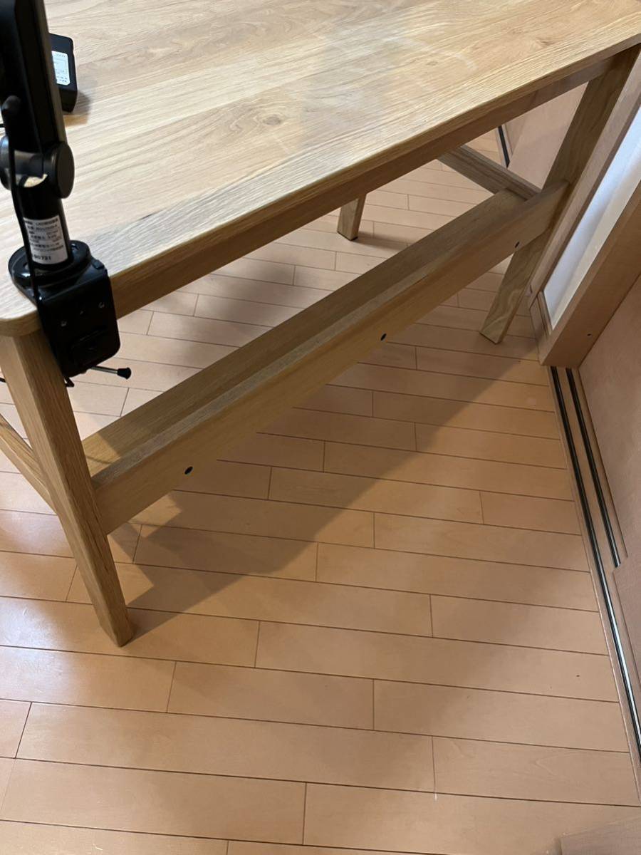 3点セット無印良品 オーク無垢材デスク引出・足元棚付+昇降式 3点セット無印良品 オーク無垢材デスク引出・足元棚付+昇降式