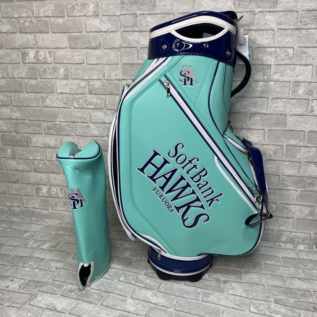 ☆未使用 軽量☆SoftBank HAWKS キャディバッグ ゴルフバッグ