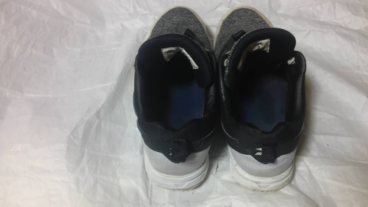 ◆MIZUNO(ミズノ)オールマイティ ゴムの靴紐 ベルトグレーニットスニーカー安全靴27ｃｍ_画像3