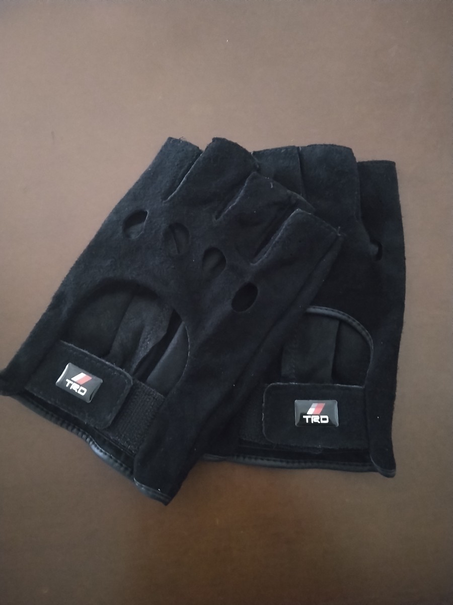  new goods unused TOYOTA TRD driving gloves sheepskin black size L(24)