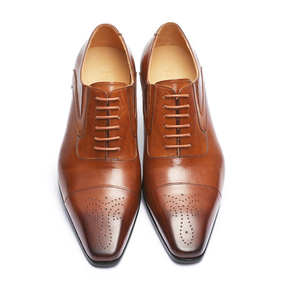 秋物 メンズシューズ ビジネスシューズ 紳士靴 メンズ靴 通勤靴　男性 PUレザー ブラウン サイズ選択可_画像4