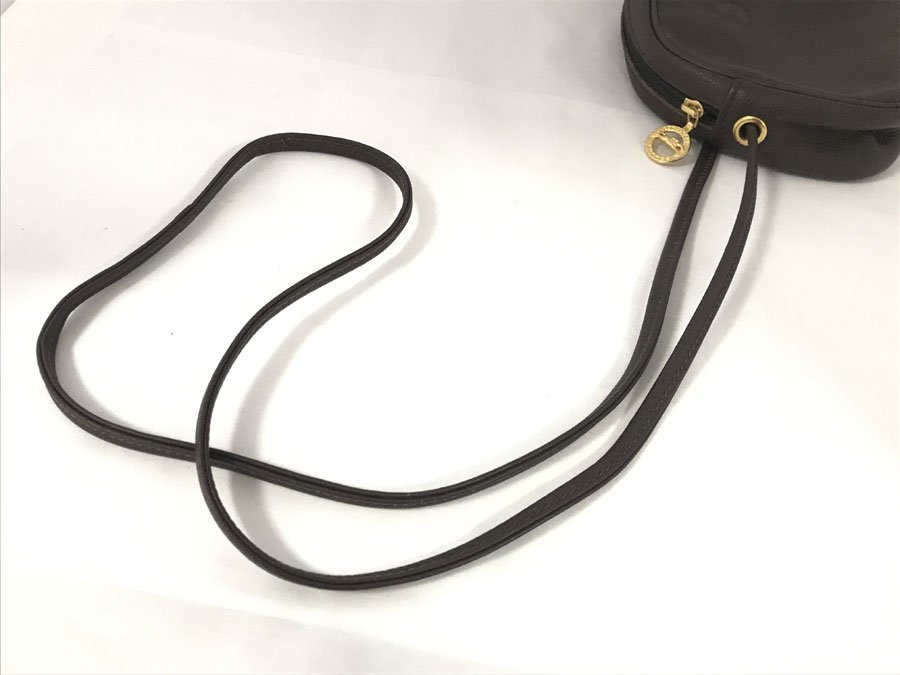 ☆中古☆LONGCHAMP ロンシャン レザー ポシェット ショルダーバッグ 茶・ブラウン系_画像10