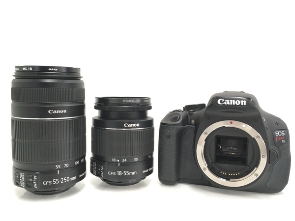 Canon EOS kiss X5 18-55mm 55-250mm ダブルズームキット 中古 T8303201_画像1