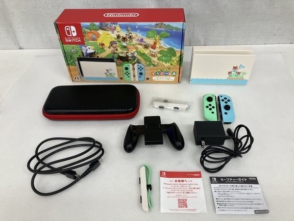 任天堂 Nintendo Switch HAC-001 あつまれ どうぶつの森 セット ゲーム機 中古 S8330345_画像2