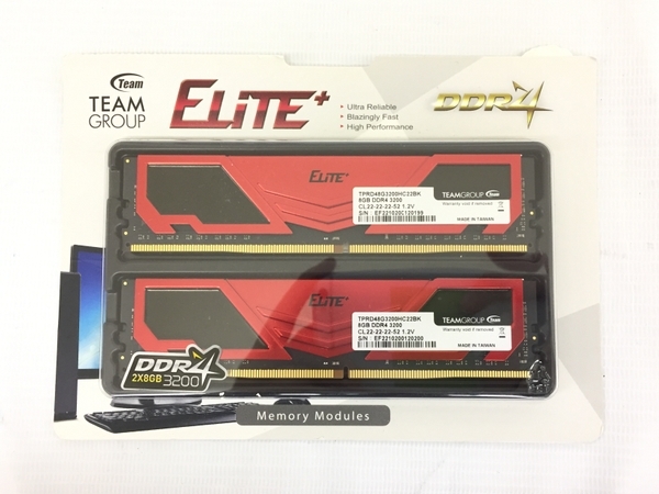 TEAM ELite DDR4 8GB 3200 TPRD48G3200HC22BK PCメモリ ジャンク G8326584