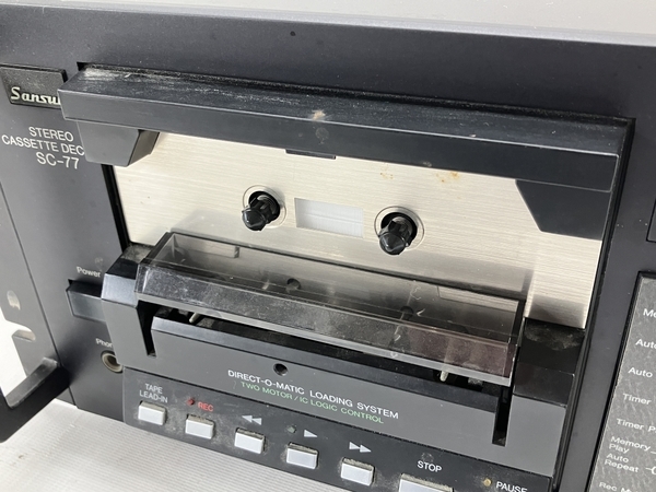 SANSUI SC-77 カセットデッキ サンスイ ステレオ オーディオ 音響機材 ジャンク W8296995_画像7