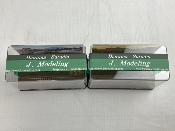 J Modeling ジオラマケース 紅葉路 さくら 2点セット 展示ケース Nゲージ 鉄道模型 良好 中古 N8350079_画像4