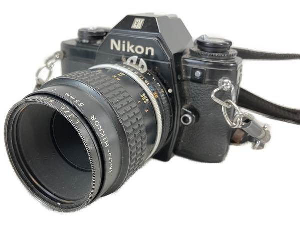Nikon EM ボディ Nikon Micro-NIKKOR 55mm 1:2.8 レンズセット フィルムカメラ ニコン ジャンク W8312812_画像1
