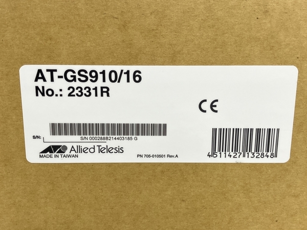 Allied Telesis アライドテレシス AT-GS910/16 2331R レイヤー2スイッチ 未使用 K8307709_画像3