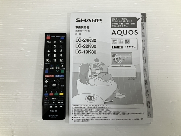 SHARP LC-24K30 液晶 テレビ 2016年製 AQUOS アクオス シャープ 家電 中古 O8302052_画像2