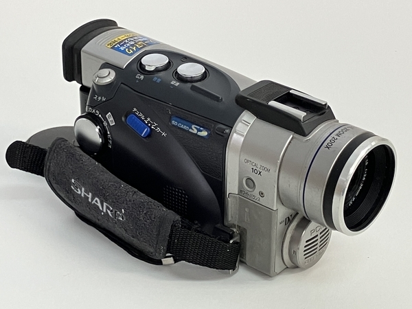 【1円】SHARP VL-MS1 ビデオカメラ シルバー ブラック シャープ ジャンク Z8044520_画像3