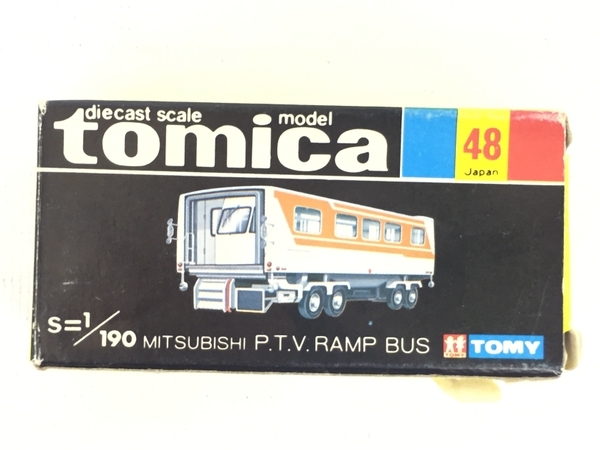 TOMICA トミカ 日本製 No.48 三菱重工 P.T.V ランプバス MITSUBISHI P.T.V PAMP BUS 黒箱 トミー 中古 G8208034_画像10