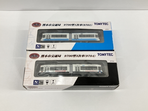 TOMYTEC 鉄道コレクション 熊本市交通局 9700型 3次車 9704 1次車 9701 計2両セット Nゲージ 鉄道模型 ジャンクW8398344_画像3